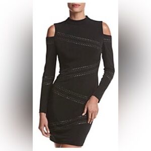 Guess black studded cold shoulder dress, 2